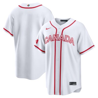 Canada Baseball 2026 World Baseball Classic White Home Jersey – All Stitched