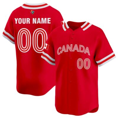 Custom Canada Baseball 2026 World Baseball Classic Red Road Jersey – All Stitched