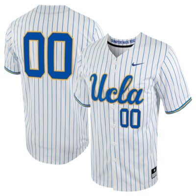 Custom UCLA Bruins Baseball White Pinstripe Alternate Jersey – All Stitched