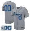 Custom UCLA Bruins Baseball Grey Alternate Jersey w/ B1G Patch – All Stitched
