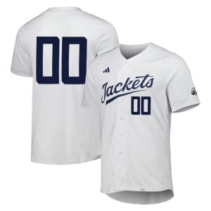 Custom Georgia Tech Yellow Jackets Baseball White Home Jersey - All Stitched