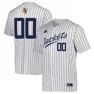 Custom Georgia Tech Yellow Jackets Baseball White Pinstripe Jersey - All Stitched