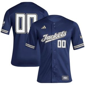 Custom Georgia Tech Yellow Jackets Baseball Navy Reverse Retro Jersey - All Stitched