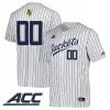 Custom Georgia Tech Yellow Jackets Baseball White Pinstripe Jersey w/ ACC Patch - All Stitched