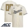 Custom Georgia Tech Yellow Jackets Baseball Gold Standard Jersey w/ ACC Patch - All Stitched