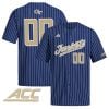 Custom Georgia Tech Yellow Jackets Baseball Navy Pinstripe Jersey w/ ACC Patch - All Stitched