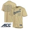 Custom Georgia Tech Yellow Jackets Baseball Gold Jersey w/ ACC Patch - All Stitched
