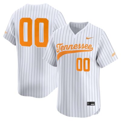 Custom Tennessee Volunteers Baseball White Pinstripe Limited Jersey - All Stitched