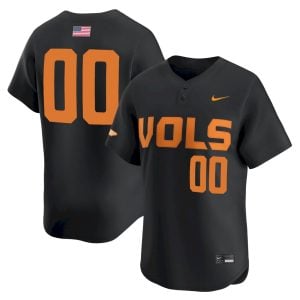 Custom Tennessee Volunteers Baseball Black Limited Jersey - All Stitched