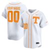 Custom Tennessee Volunteers Baseball White Limited Jersey - All Stitched