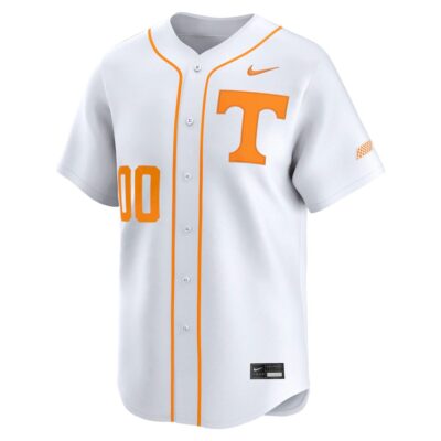 Alternative view of Custom Tennessee Volunteers Baseball White Limited Jersey - All Stitched