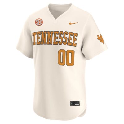 Alternative view of Custom Tennessee Volunteers Baseball Natural Limited Jersey w/ SEC Patch - All Stitched