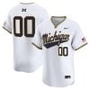 Custom Michigan Wolverines Baseball White Away Limited Jersey - All Stitched