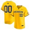 Custom Michigan Wolverines Baseball Maize Alternate Limited Jersey - All Stitched
