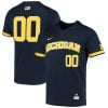 Custom Michigan Wolverines Baseball Navy Two Button Jersey - All Stitched