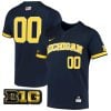 Custom Michigan Wolverines Baseball Two Button Navy Jersey w/ B1G Patch - All Stitched