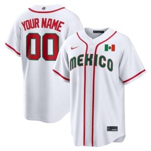 Custom Mexico Baseball 2026 World Baseball Classic White Limited Jersey – All Stitched