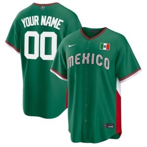 Custom Mexico Baseball 2026 World Baseball Classic Green Limited Jersey – All Stitched