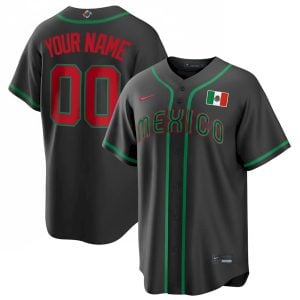 Custom Mexico Baseball 2026 World Baseball Classic Black Limited Jersey – All Stitched