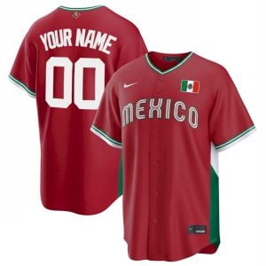 Custom Mexico Baseball 2026 World Baseball Classic Red Alternate Limited Jersey – All Stitched