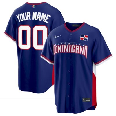 Custom Dominican Republic Baseball 2026 World Baseball Classic Royal Limited Jersey – All Stitched
