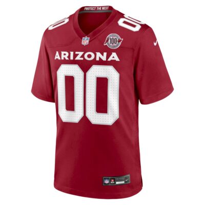 Alternative view of Custom Arizona Cardinals 100th Anniversary Cardinal Game Jersey - All Stitched