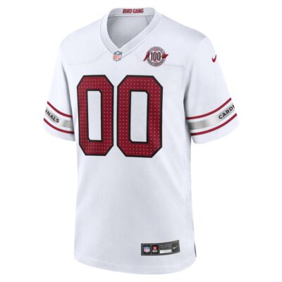Alternative view of Custom Arizona Cardinals 100th Anniversary White Game Jersey - All Stitched
