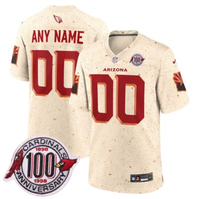 Custom Arizona Cardinals 100th Anniversary Natural Rivalries Collection Game Jersey - All Stitched