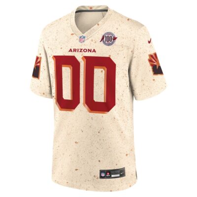 Alternative view of Custom Arizona Cardinals 100th Anniversary Natural Rivalries Collection Game Jersey - All Stitched