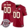 Custom Arizona Cardinals 100th Anniversary Cardinal Rivalries Vapor F.U.S.E Limited Jersey - All Stitched