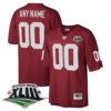 Custom Arizona Cardinals SBXLIII Cardinal Throwback Jersey - All Stitched