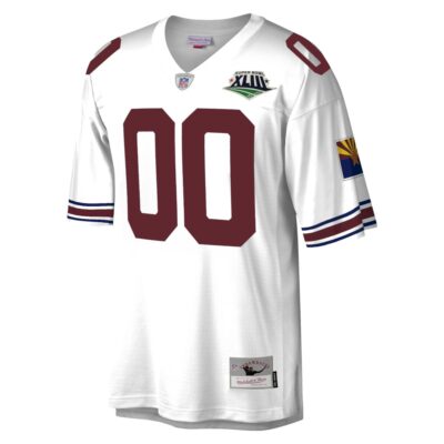 Alternative view of Custom Arizona Cardinals SBXLIII White Throwback Jersey - All Stitched