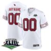 Custom Arizona Cardinals SBXLIII White Game Jersey - All Stitched