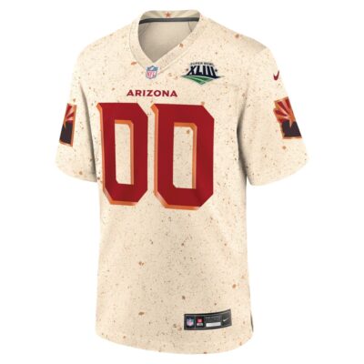 Alternative view of Custom Arizona Cardinals SBXLIII Natural Rivalries Collection Game Jersey - All Stitched