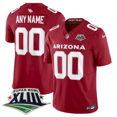 Custom Arizona Cardinals SBXLIII Cardinal Vapor F.U.S.E Limited Jersey - All Stitched