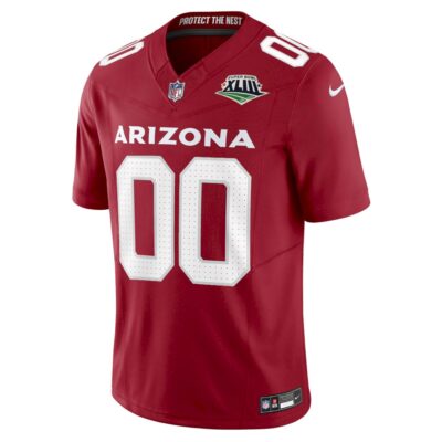 Alternative view of Custom Arizona Cardinals SBXLIII Cardinal Vapor F.U.S.E Limited Jersey - All Stitched