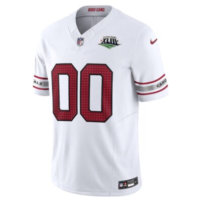 Alternative view of Custom Arizona Cardinals SBXLIII White Vapor F.U.S.E Limited Jersey - All Stitched