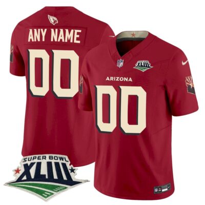 Custom Arizona Cardinals SBXLIII Cardinal Rivalries Vapor F.U.S.E Limited Jersey - All Stitched