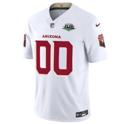 Alternative view of Custom Arizona Cardinals SBXLIII White Rivalries Vapor F.U.S.E Limited Jersey - All Stitched