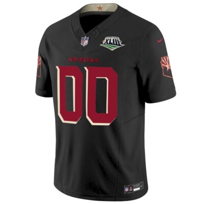 Alternative view of Custom Arizona Cardinals SBXLIII Black Rivalries Vapor F.U.S.E Limited Jersey - All Stitched