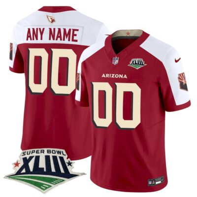 Custom Arizona Cardinals SBXLIII Alternate Cardinal Rivalries Vapor F.U.S.E Limited Jersey - All Stitched