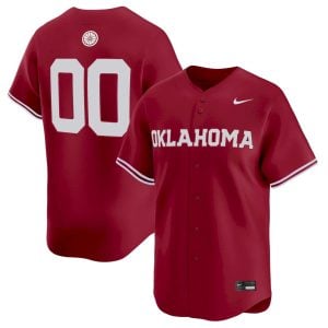 Custom Oklahoma Sooners Baseball Crimson Limited Jersey - All Stitched