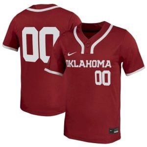 Custom Oklahoma Sooners Baseball Crimson Jersey - All Stitched