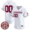 Custom Oklahoma Sooners Baseball White Limited Jersey w/ SEC Patch - All Stitched