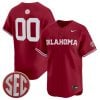 Custom Oklahoma Sooners Baseball Crimson Limited Jersey w/ SEC Patch - All Stitched