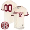 Custom Oklahoma Sooners Baseball Natural Game Jersey w/ SEC Patch - All Stitched