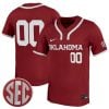 Custom Oklahoma Sooners Baseball Crimson Jersey w/ SEC Patch - All Stitched