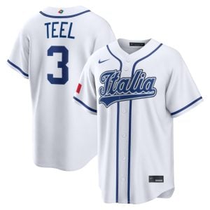 Kyle Teel Italy Baseball 2026 World Baseball Classic White Home Jersey – All Stitched