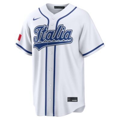 Alternative view of Kyle Teel Italy Baseball 2026 World Baseball Classic White Home Jersey – All Stitched