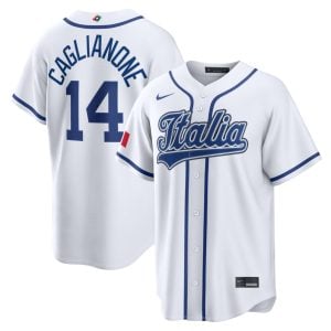 Jac Caglianone Italy Baseball 2026 World Baseball Classic White Home Jersey – All Stitched